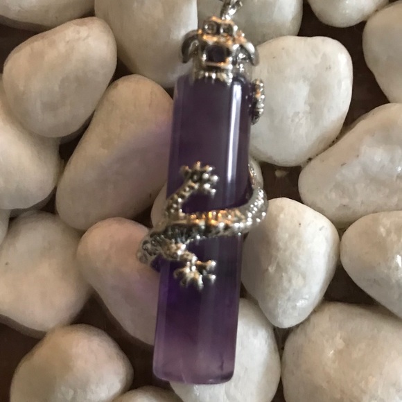 🔮SALE! AMETHYST DRAGON NECKLACE PENDANT - ONLY 5 AVAILABLE AS OF NOW! - Picture 2 of 7